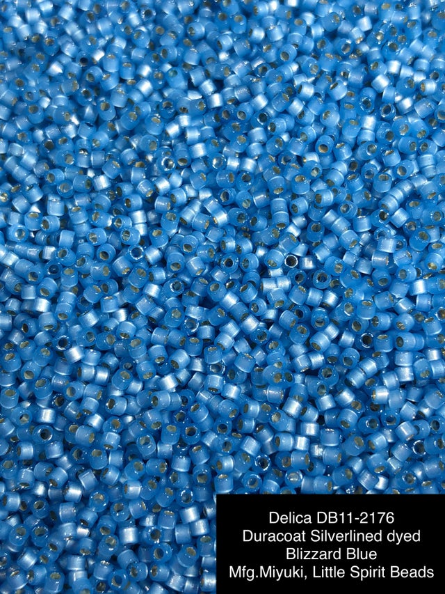 DB0044, Miyuki Delica 11/0, Silver Lined Light Blue – High Street Bead  Company