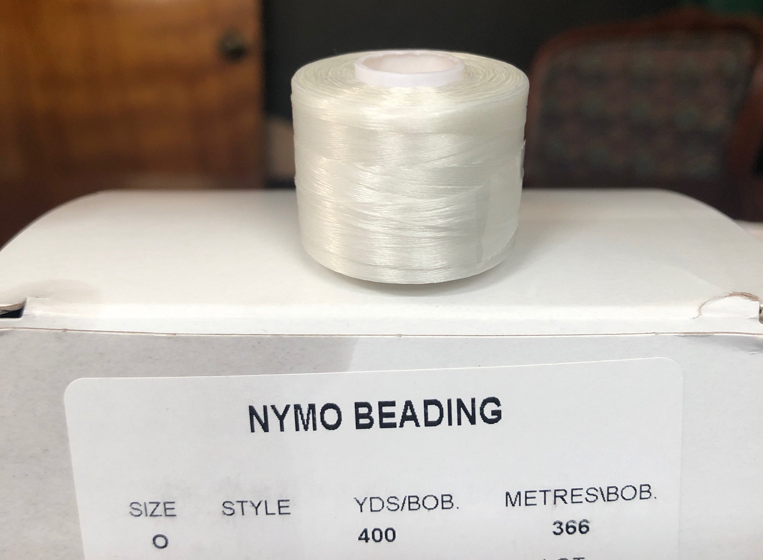 Nylon Nymo Beading Thread 1584 Yard Cone Size D - BLACK